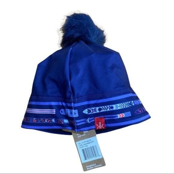 Krimson Klover Blue Pompom Beanie HAT Apres Ski removable Pom Nordic skis NWT main image 10